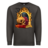 Smoke Halloween Skull Candles and Roses Premium Sweatshirt - texasbilliewilder
