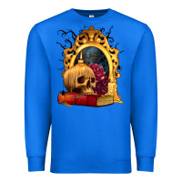 True Royal Halloween Skull Candles and Roses Premium Sweatshirt - texasbilliewilder