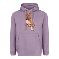 Lavender Brown Pitbull Heavyweight Hoodie - RanaPortraitStore