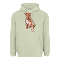 Matcha Brown Pitbull Heavyweight Hoodie - RanaPortraitStore