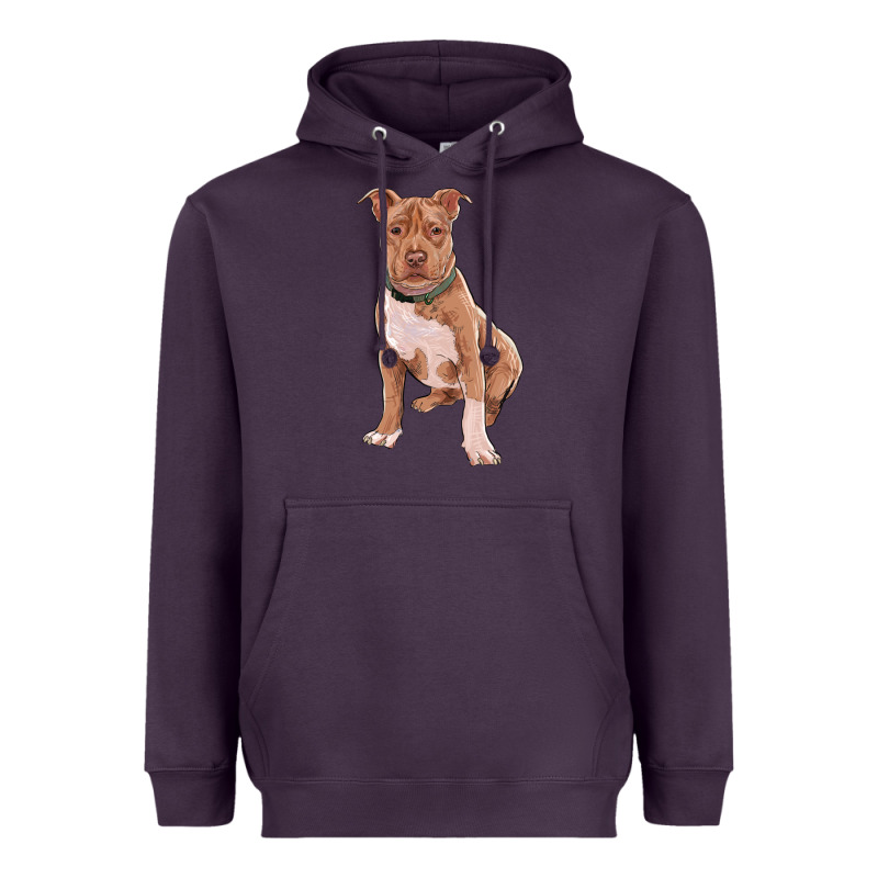Brown Pitbull Heavyweight Hoodie by RanaPortraitStore | Teevron