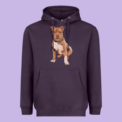 Heavyweight Hoodie Brown Pitbull
