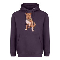 Plum Brown Pitbull Heavyweight Hoodie - RanaPortraitStore