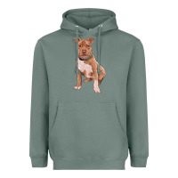 Sage Brown Pitbull Heavyweight Hoodie - RanaPortraitStore