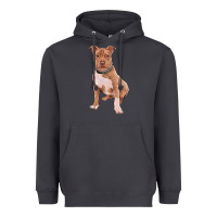 Smoke Brown Pitbull Heavyweight Hoodie - RanaPortraitStore