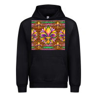 Black mardi gras sunflowers fleur, de lis glitter leopard background Urban Hoodie - Artiststas