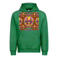 Emerald mardi gras sunflowers fleur, de lis glitter leopard background Urban Hoodie - Artiststas