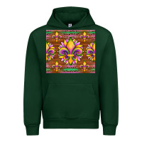 Forest Green mardi gras sunflowers fleur, de lis glitter leopard background Urban Hoodie - Artiststas