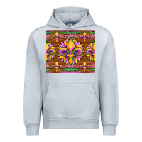 Heather Grey mardi gras sunflowers fleur, de lis glitter leopard background Urban Hoodie - Artiststas