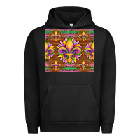 Pigment Black mardi gras sunflowers fleur, de lis glitter leopard background Urban Hoodie - Artiststas