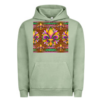 Pigment Oil Green mardi gras sunflowers fleur, de lis glitter leopard background Urban Hoodie - Artiststas