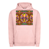 Pigment Salmon mardi gras sunflowers fleur, de lis glitter leopard background Urban Hoodie - Artiststas