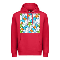 Cardinal stars school seamless pattern Premium Hoodie - BundleAndBundleShop