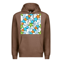 Chestnut stars school seamless pattern Premium Hoodie - BundleAndBundleShop