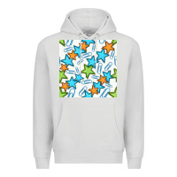 Dove Grey stars school seamless pattern Premium Hoodie - BundleAndBundleShop