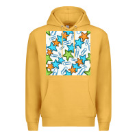 Mustard stars school seamless pattern Premium Hoodie - BundleAndBundleShop