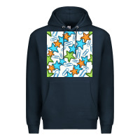 Navy stars school seamless pattern Premium Hoodie - BundleAndBundleShop
