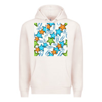 Pale Pink stars school seamless pattern Premium Hoodie - BundleAndBundleShop