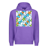 Purple stars school seamless pattern Premium Hoodie - BundleAndBundleShop