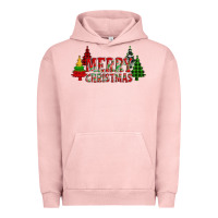 Pigment Salmon merry christmas glitter plaid trees Urban Hoodie - AdoDesignShop
