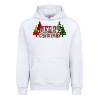 White merry christmas glitter plaid trees Urban Hoodie - AdoDesignShop