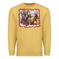 Antique Gold christmas goats Premium Sweatshirt - RanaPortraitStore