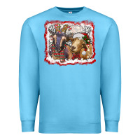Ocean Blue christmas goats Premium Sweatshirt - RanaPortraitStore