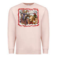 Pale Pink christmas goats Premium Sweatshirt - RanaPortraitStore
