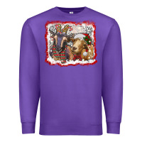 Purple christmas goats Premium Sweatshirt - RanaPortraitStore