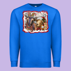 Christmas Goats Premium Sweatshirt Designed By Ranaportraitstore