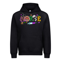 Black mardi gras nurse leopard cowhide glitter Urban Hoodie - Artiststas