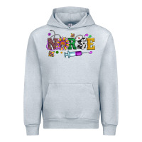 Heather Grey mardi gras nurse leopard cowhide glitter Urban Hoodie - Artiststas