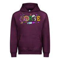 Mauve Wine mardi gras nurse leopard cowhide glitter Urban Hoodie - Artiststas