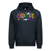 Navy mardi gras nurse leopard cowhide glitter Urban Hoodie - Artiststas
