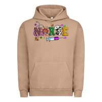 Pigment Burro mardi gras nurse leopard cowhide glitter Urban Hoodie - Artiststas