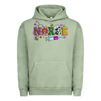 Pigment Oil Green mardi gras nurse leopard cowhide glitter Urban Hoodie - Artiststas