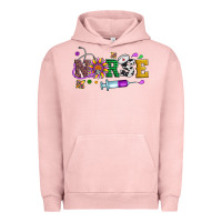 Pigment Salmon mardi gras nurse leopard cowhide glitter Urban Hoodie - Artiststas