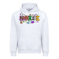 White mardi gras nurse leopard cowhide glitter Urban Hoodie - Artiststas