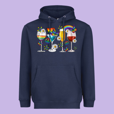 Heavyweight Hoodie pride lgbtq wine cups and glasses