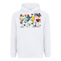 White pride lgbtq wine cups and glasses Heavyweight Hoodie - texasbilliewilder