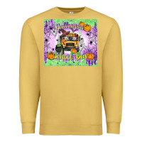 Antique Gold Halloween School Bus Premium Sweatshirt - texasbilliewilder