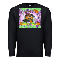 Black Halloween School Bus Premium Sweatshirt - texasbilliewilder