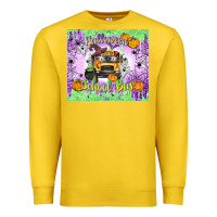 Lemon Halloween School Bus Premium Sweatshirt - texasbilliewilder