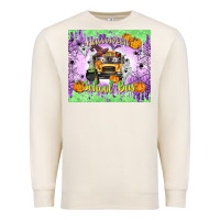 Sandshell Halloween School Bus Premium Sweatshirt - texasbilliewilder