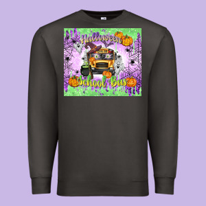Halloween School Bus Premium Sweatshirt Designed By Texasbilliewilder