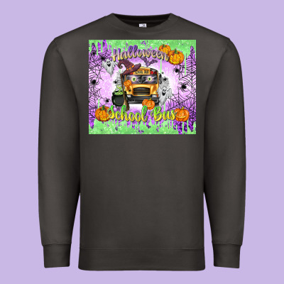 Halloween School Bus Premium Sweatshirt Designed By Texasbilliewilder