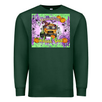 Sports Green Halloween School Bus Premium Sweatshirt - texasbilliewilder
