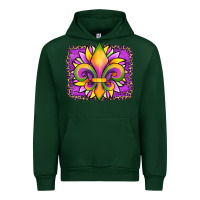 Forest Green mardi gras fleur de lis sunflower leopard Urban Hoodie - Artiststas