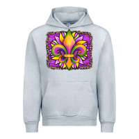 Heather Grey mardi gras fleur de lis sunflower leopard Urban Hoodie - Artiststas
