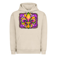 Pigment French Oak mardi gras fleur de lis sunflower leopard Urban Hoodie - Artiststas